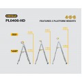 Gorilla Ladders PL0406-HD - 1.2-1.8m 180kg Aluminium Adjustable Platform Ladder Platform Ladders & Order Pickers